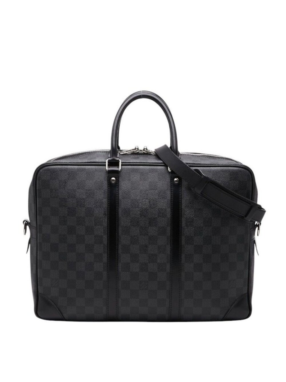 Louis Vuitton Damier Graphite Voyage GM Business Briefcase Black Gray Leather
